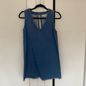 Denim v neck dress size XS